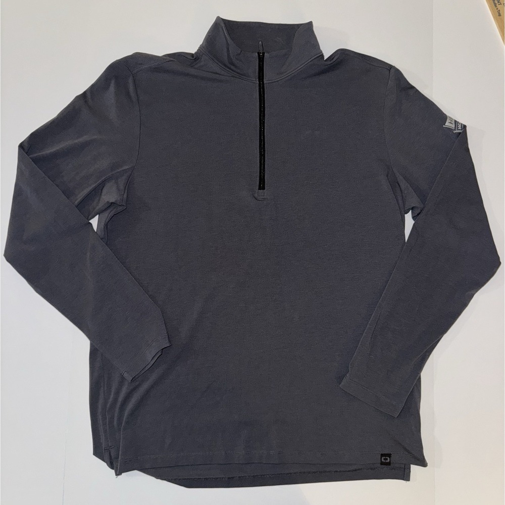 Men's Large OGIO Gray 1/4 Zip Mock Neck Pullover Long Sleeve Activewear